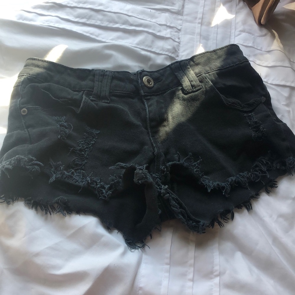 Black jean shorts size 9